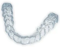 Photo of actual Invisalign clear aligner appliance